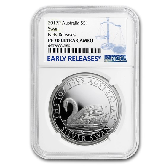 2017 Australia 1 oz Silver Swan PF-70 NGC (ER) 2017 Australia 1 oz Silver Swan PF-70 NGC (ER)